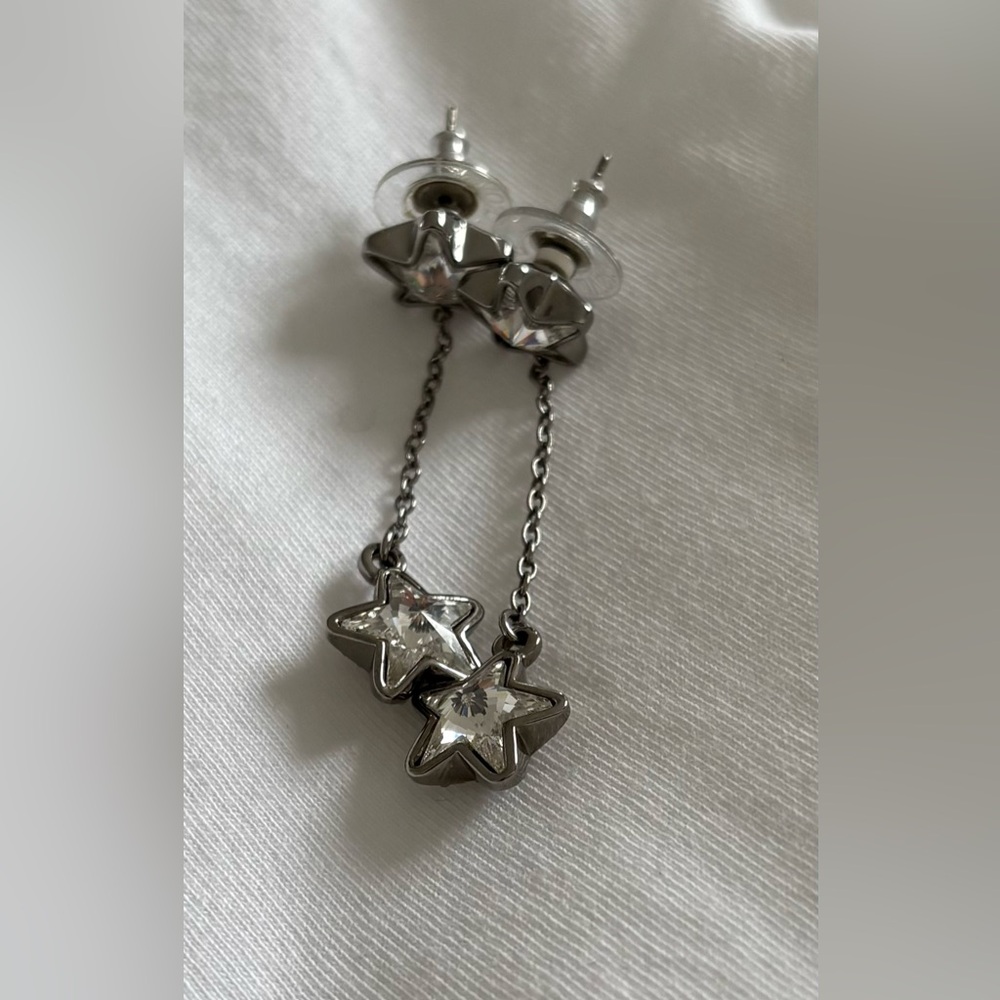 Swarovski Silver Star Earrings